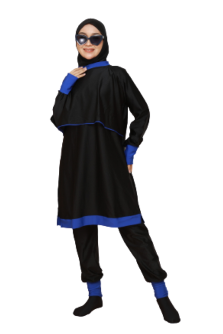 Baju Renang Muslimah - BA 03 ( Black Blue)